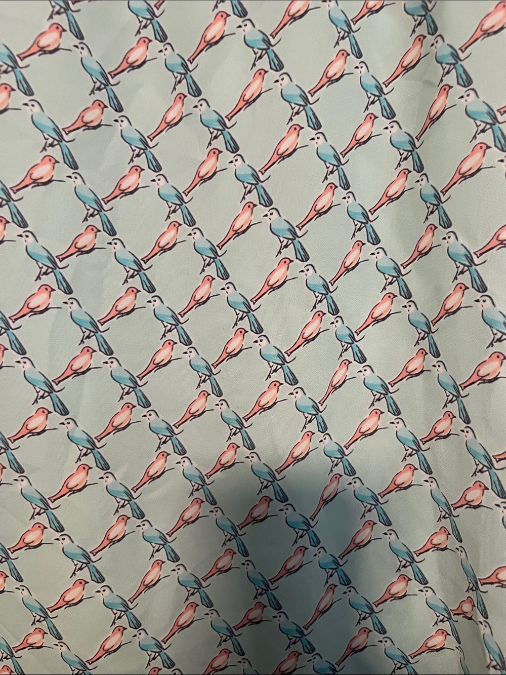 LC Lauren Conrad Light Blue & Pink Bird-Print Tank Top - Picture 3 of 4